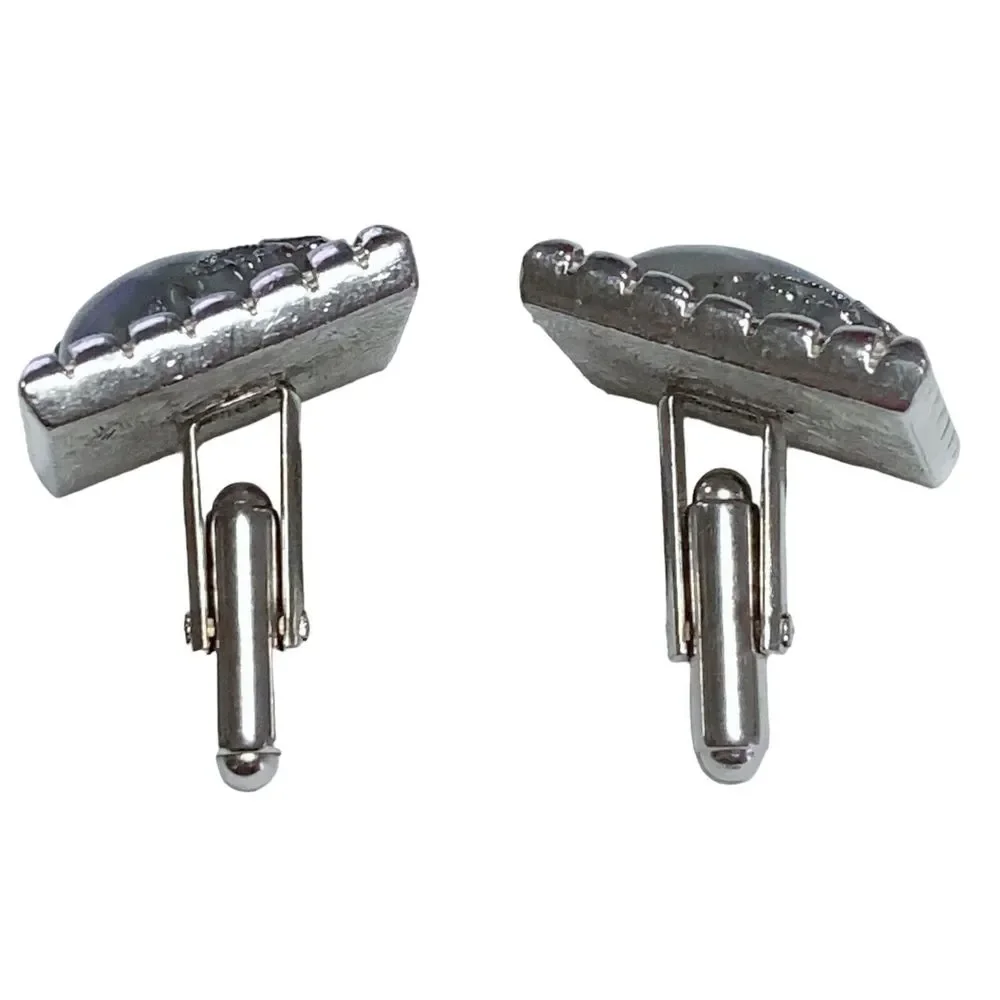 Vintage MCM Signed Anson MARBLED Lucite Filigree Cufflinks Cuff Link Estate Find